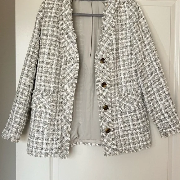 Ann Taylor gray Tweed skirt and jacket